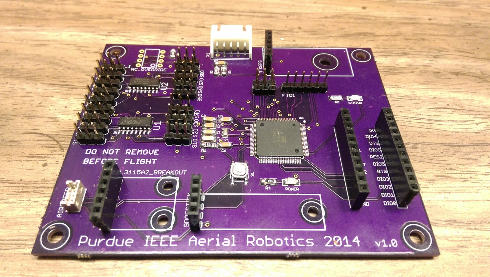 Manufactured aerial-robotics controller circuit boards