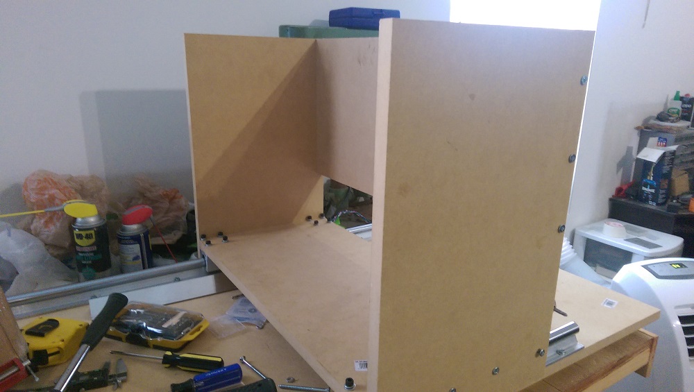 CNC mill side walls and gantry assembly