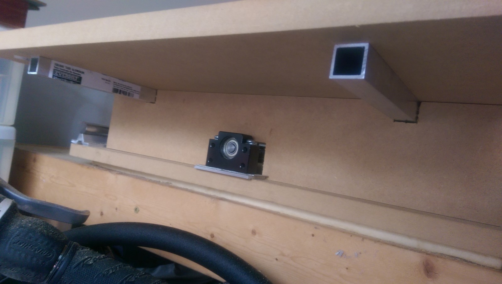 Stepper motors installed on the CNC mill